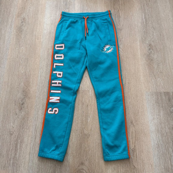 Ultra Game Other - Ultra Game NFL Miami Dolphins Sweatpants Mens Small Teal Orange Joggers Fleece